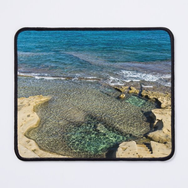 Item preview, Mediterranean Delight - Maltese Natural Beach Pool with a Sleeping Giant designed and sold by Georgia Mizuleva.