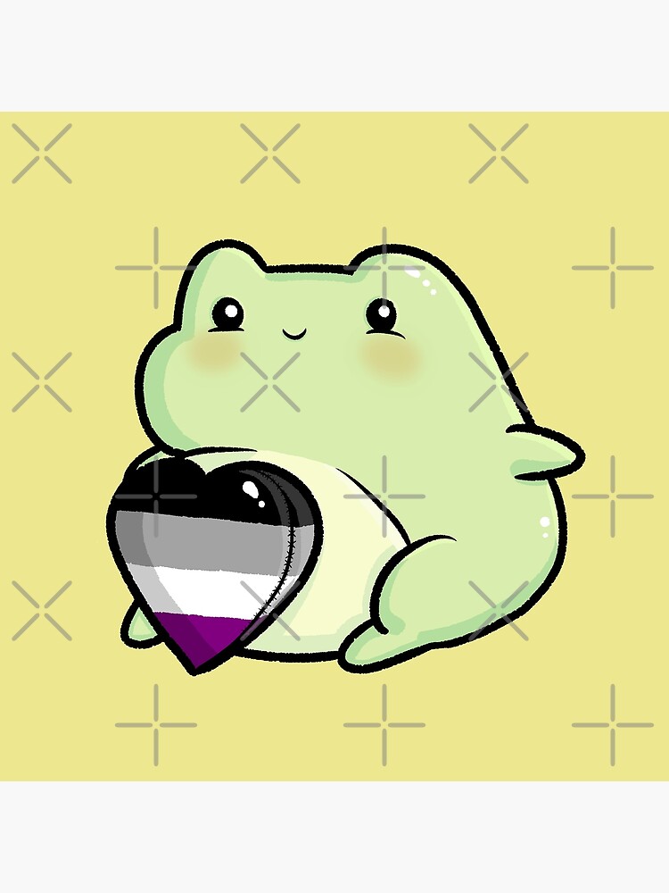 "Cute Frog Asexual Heart Flag LGBTQ Kawaii Ace" Poster For Sale By Nyn4 ...