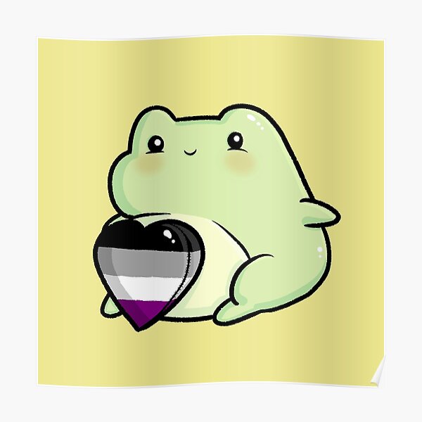 Cute Frog Asexual Heart Flag Lgbtq Kawaii Ace Poster For Sale By Nyn4 Redbubble 5316