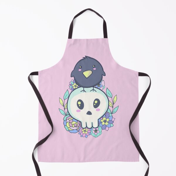 Item preview, Pastel Goth Kawaii Raven & Skull designed and sold by GrimButterfly.