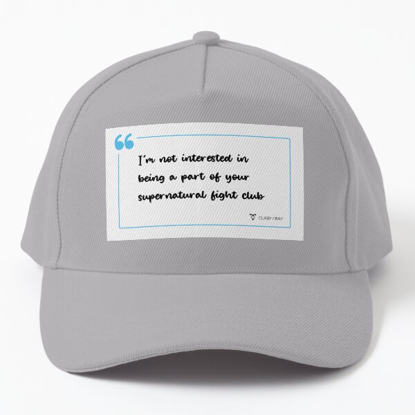 QUOTE Supernatural fight club Baseball Cap