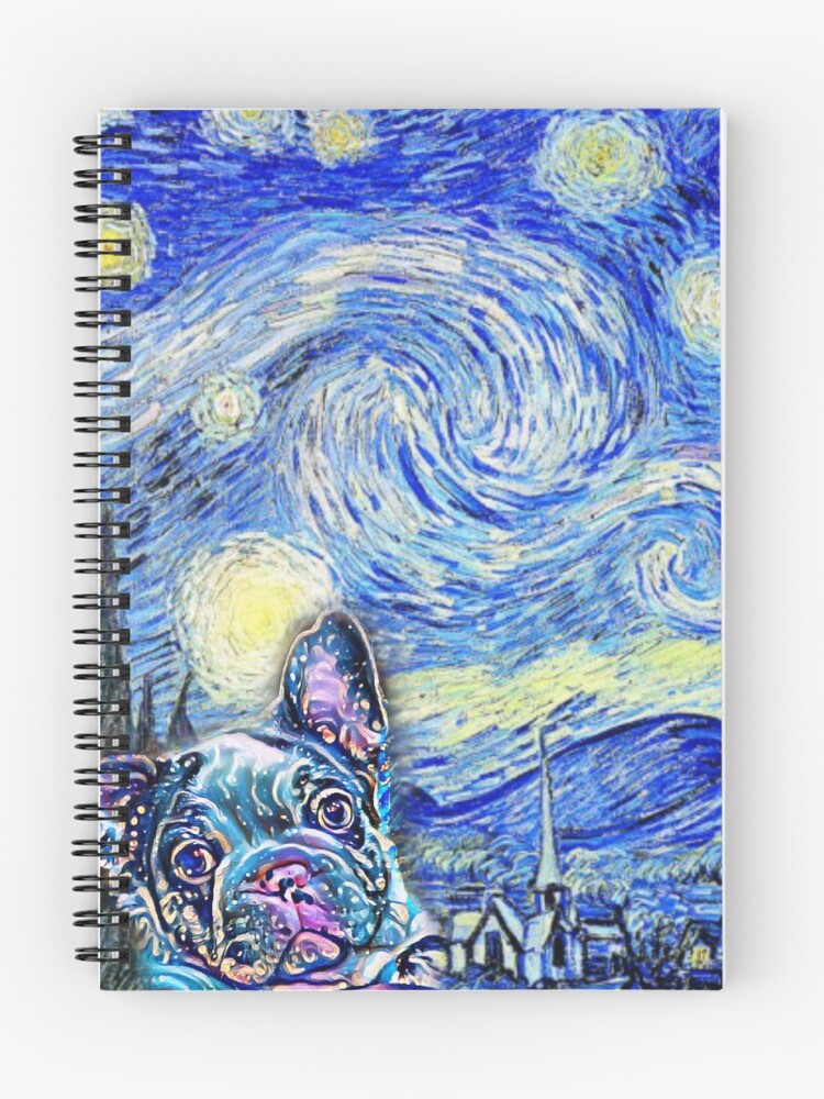 Thumbnail 1 of 3, Journal, Starry Frenchie  designed and sold by Rebeccathecool2.