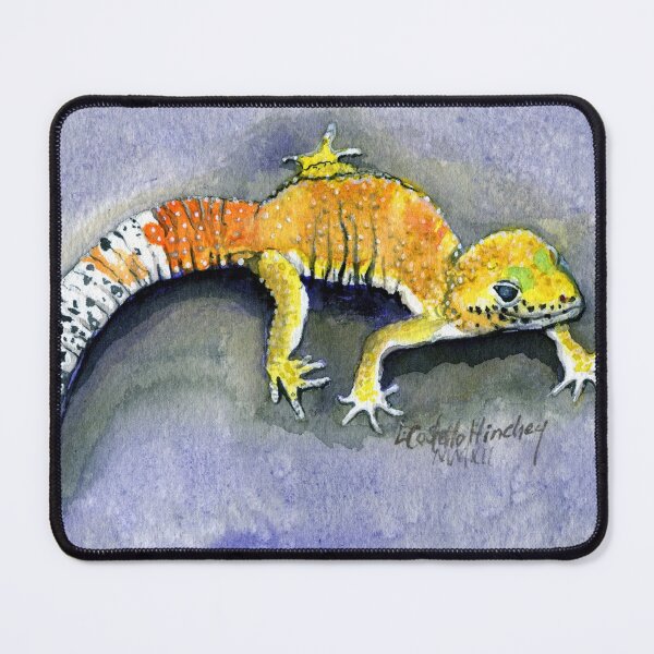Item preview, Eliza the gecko, commissioned pet portrait designed and sold by chstudios.
