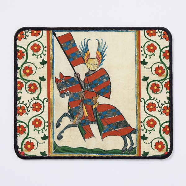 Item preview, RED KNIGHT HORSEBACK, MEDIEVAL MINIATURE WITH WILD ROSES designed and sold by BulganLumini.