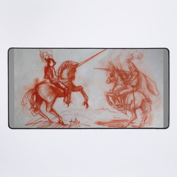 Item preview, DUELLO,FLORENTINE MEDIEVAL KNIGHTS ON HORSEBACK Sepia Brown Drawing designed and sold by BulganLumini.