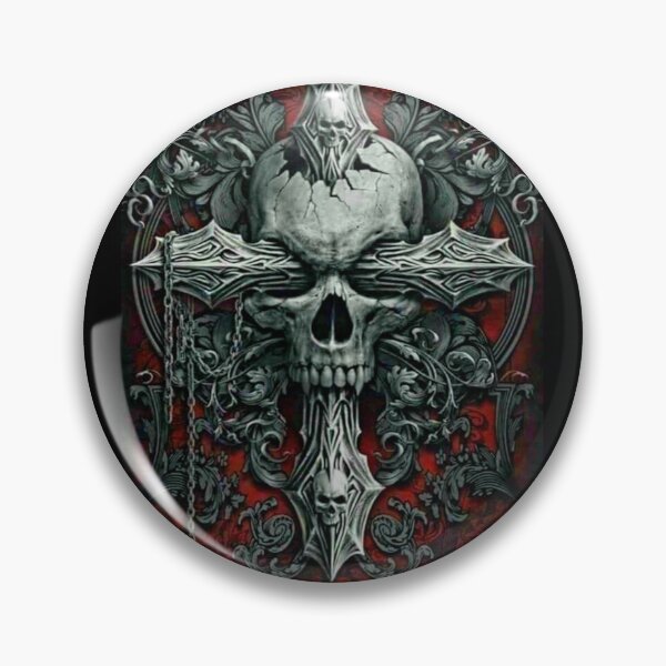 Item preview, Celtic Cross Skull with Cross In eyes designed and sold by slashrose4ever.