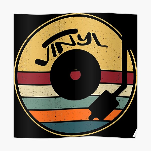 "Retro Vinyl Record Vintage Vinyls LP Record" Poster for Sale by