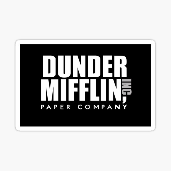 Black dunder Mifflin Logo From Tv Show the Office 3D 