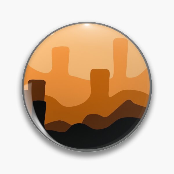 Item preview, Round Silhouettes Canyon, Orange designed and sold by SariePhotograph.