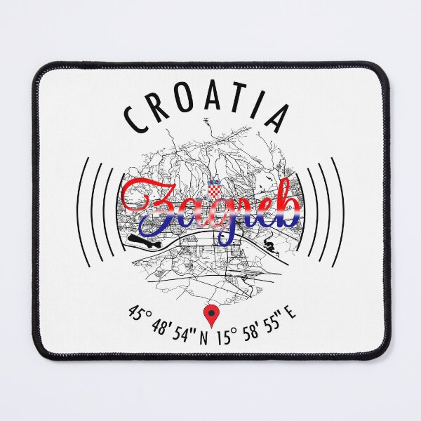 Item preview, Zagreb, CROATIA Road Map Art - Earth Tones designed and sold by hatimelhag.