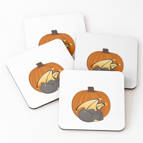 Item preview, Sleepy, spooky black dragon with pumpkin Halloween designed and sold by MrsMag.