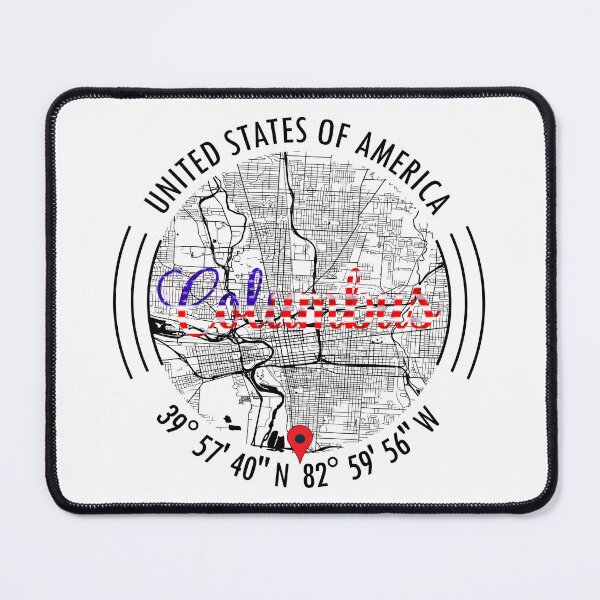 Item preview, Columbus, USA Road Map Art - Earth Tones designed and sold by hatimelhag.