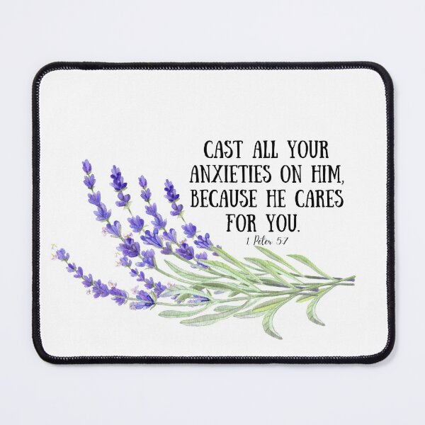 Item preview, Scripture Inspired Watercolor Flower- 1 Peter 5:7 designed and sold by Hollis Shaner.