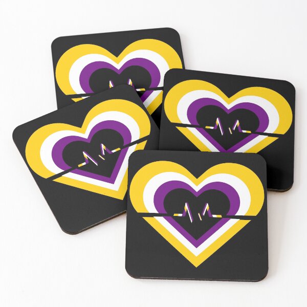 Item preview, Pride Flag Hearts - Non-binary designed and sold by thesassypanda.