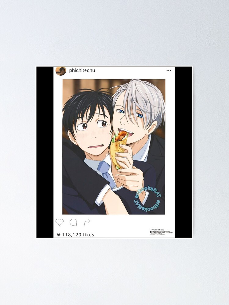 Yuri On Ice Anime Cartoon About The Professional Skating Team Funny Yuri  And Victor Insta Post Victo