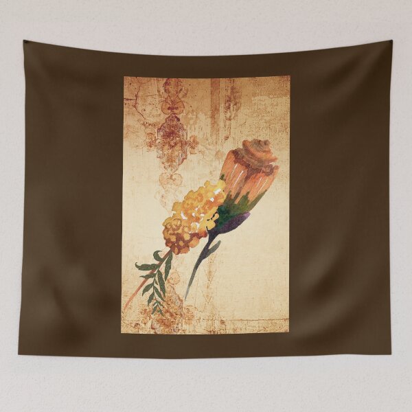 Item preview, Antique Cottagecore Style Distressed Floral Design designed and sold by EarthArtDesigns.