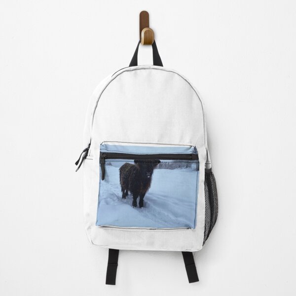 Item preview, Scottish Highland Cattle Calf in snow 2679 designed and sold by SaarelaHighland.