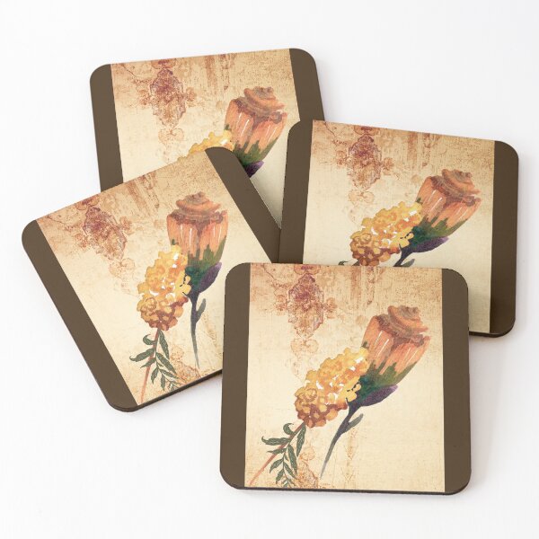Item preview, Antique Cottagecore Style Distressed Floral Design designed and sold by EarthArtDesigns.