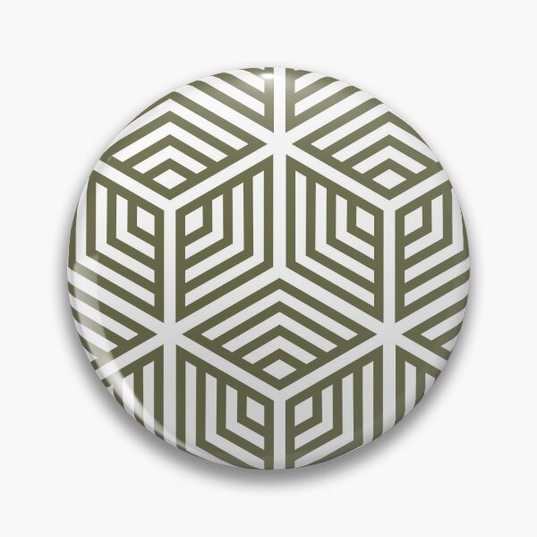 Item preview, Pares de patrones geométricos de cubo verde oscuro y blanco 2022 Color de tendencia - Tono - Tono Pantone Rama de olivo 18-0527 designed and sold by ColorOfTheYears.