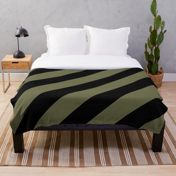 Item preview, Dark Green and Black Diagonal Stripe Pattern Pairs 2022 Trending Color - Hue - Shade Pantone Olive Branch 18-0527 designed and sold by ColorOfTheYears.