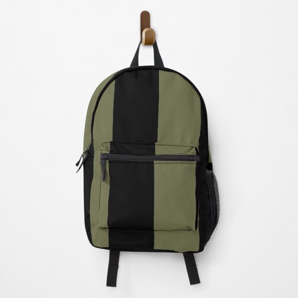 Item preview, Dark Green and Black Vertical Stripe Pattern Pairs 2022 Trending Color - Hue - Shade Pantone Olive Branch 18-0527 designed and sold by ColorOfTheYears.
