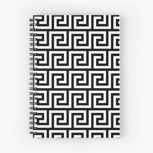 Item preview, black and white  Greek key motif seamless pattern| surface design designed and sold by Jasmine Blooms Designs.