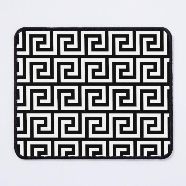 Item preview, black and white  Greek key motif seamless pattern| surface design designed and sold by Jasmine Blooms Designs.