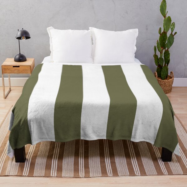 Item preview, Dark Green and White Vertical Stripe Pattern Pairs 2022 Trending Color - Hue - Shade Pantone Olive Branch 18-0527 designed and sold by ColorOfTheYears.