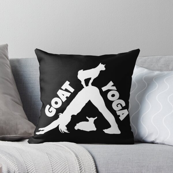 Item preview, pygmy goat yoga farm animal fitness silhouette white designed and sold by portrait4you.