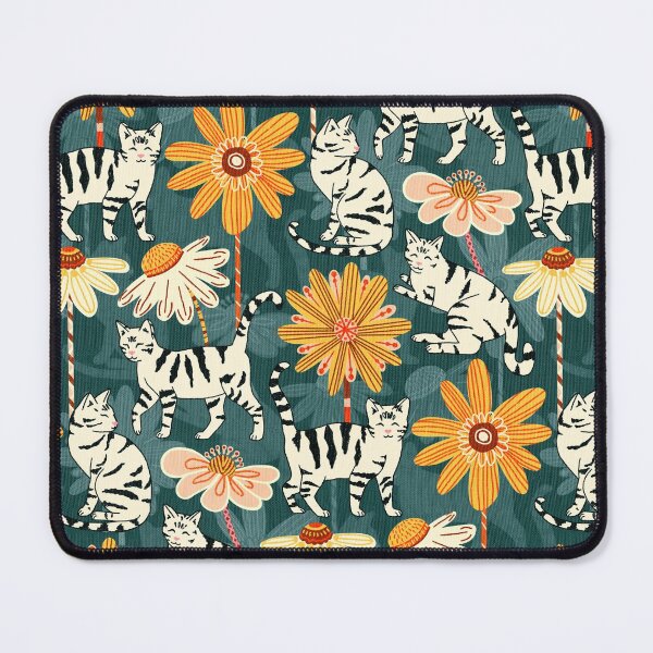 Item preview, Daisy Cats - Navy  designed and sold by TigaTiga.