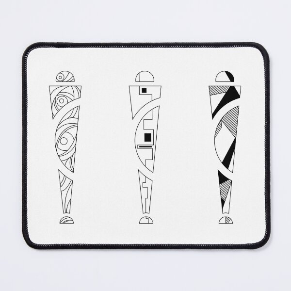Item preview, trio. art nouveau black/white mix fill. designed and sold by IaPo.