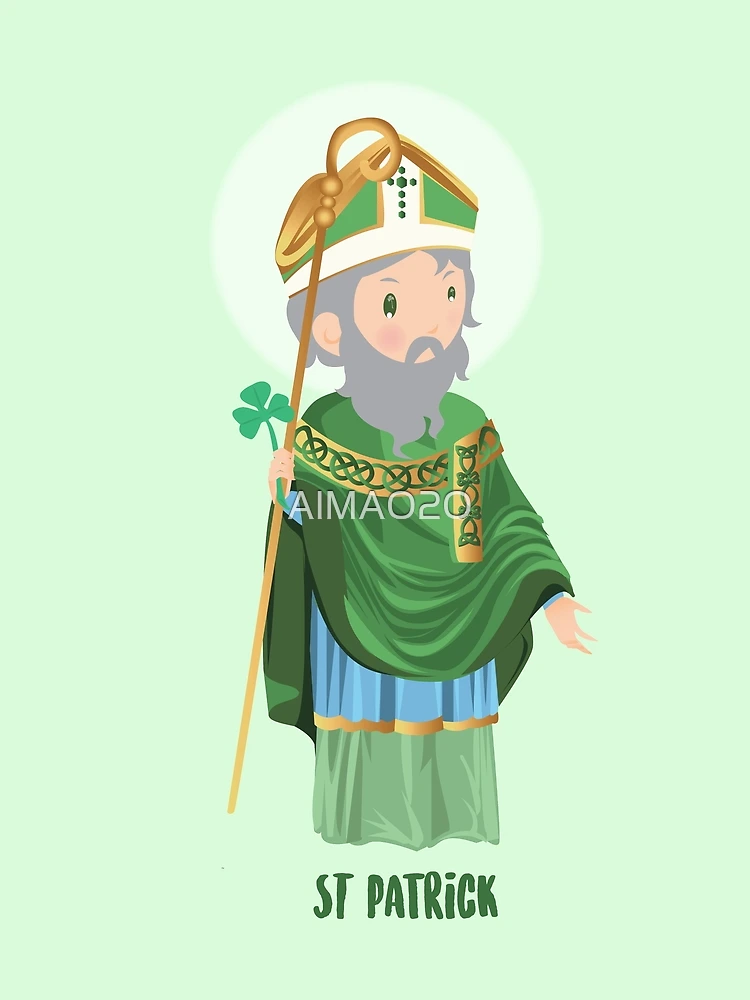 Thumbnail 3 of 3, Scarf, Saint Patrick designed and sold by AlMAO2O.