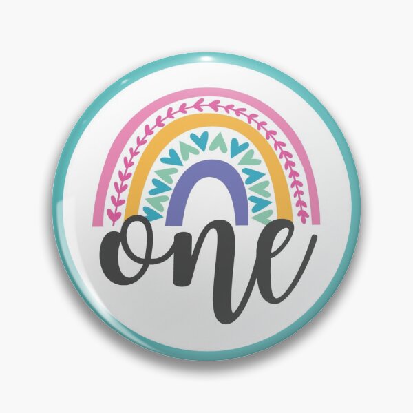 Item preview, Rainbow Baby Girl One 1st Birthday Round Circle designed and sold by CyanSkyDesign.