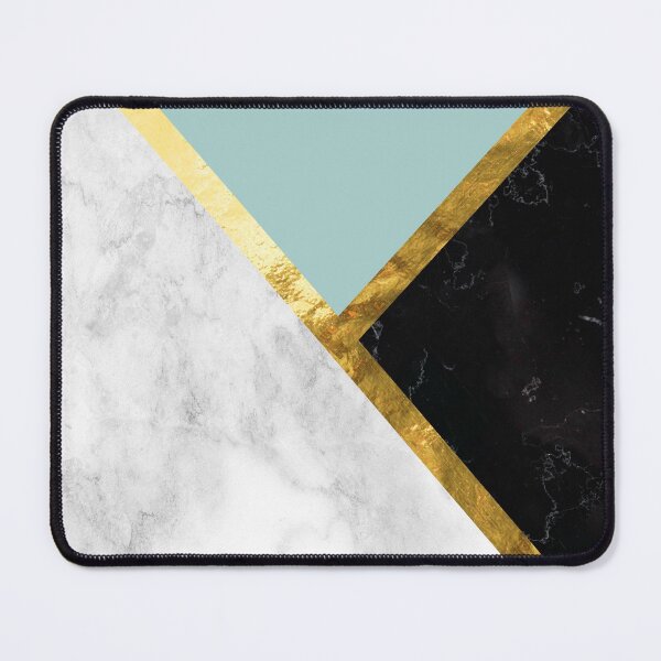 Item preview, Elegant geometric gold glitter white black marble designed and sold by Seatzy.