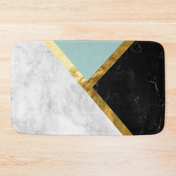 Item preview, Elegant geometric  gold glitter white black marble designed and sold by Seatzy.