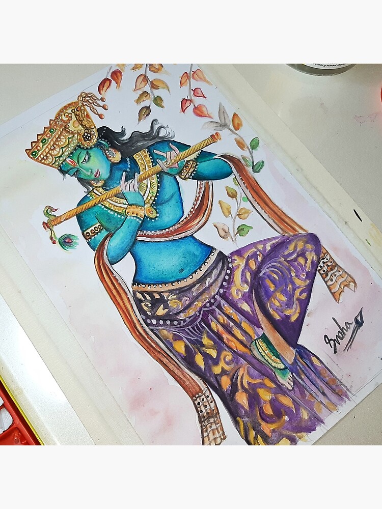 Krishna art portrait painting. AI | Premium Photo Illustration - rawpixel