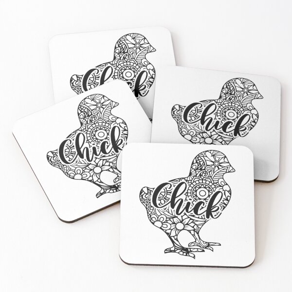 Item preview, Black Mandala Chick designed and sold by PolishedPin.