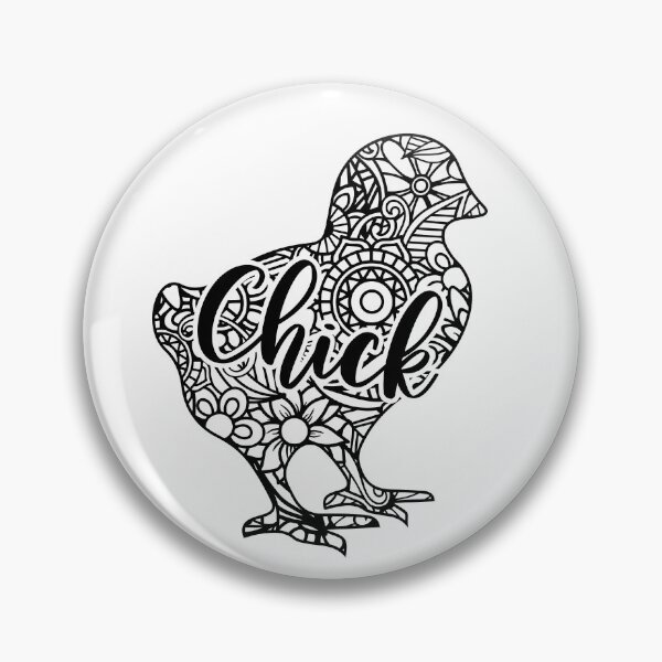 Item preview, Black Mandala Chick designed and sold by PolishedPin.