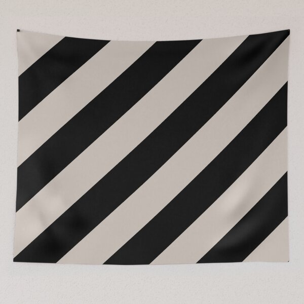 Item preview, Pale Pastel Pink and Black Diagonal Stripe Pattern Pairs 2022 Trending Color - Hue - Shade Pantone Perfectly Pale 13-0003 designed and sold by ColorOfTheYears.
