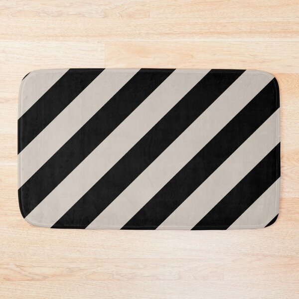 Item preview, Pale Pastel Pink and Black Diagonal Stripe Pattern Pairs 2022 Trending Color - Hue - Shade Pantone Perfectly Pale 13-0003 designed and sold by ColorOfTheYears.