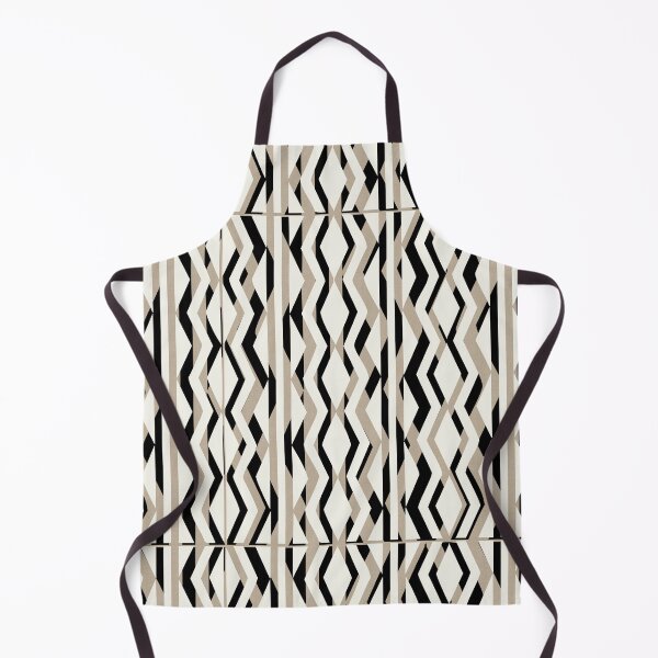 Item preview, Decorative Bold Cream Beige Black Geometric Pattern designed and sold by technotext.
