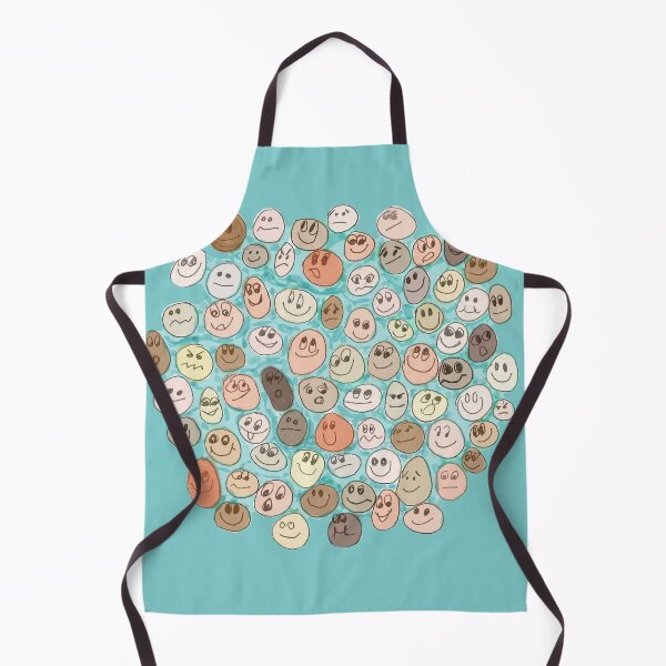 Item preview, Faces on Blue designed and sold by ArtMeetsPizza.