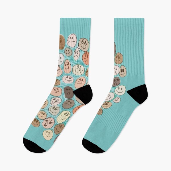 Item preview, Faces on Blue designed and sold by ArtMeetsPizza.