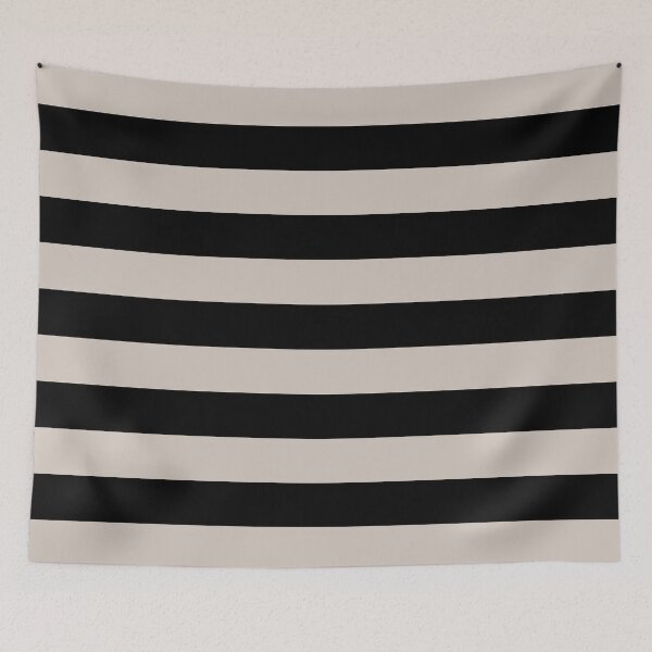 Item preview, Pastel Pink and Black Horizontal Stripe Pattern Pairs 2022 Trending Color - Hue - Shade Pantone Perfectly Pale 13-0003 designed and sold by ColorOfTheYears.
