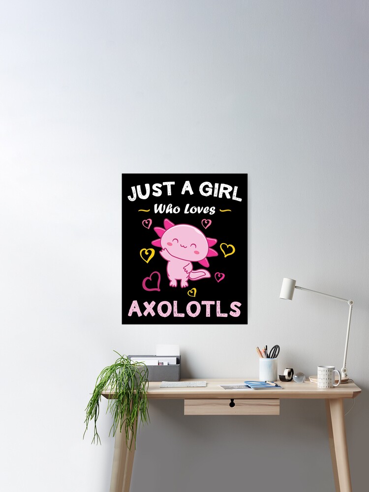 Just A Girl Who Loves Axolotls Retro Axolotl Girl Salamander Lover