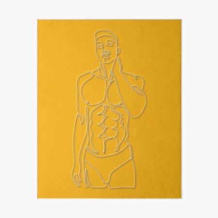 Random Buff Guy in Underwear Art Board Print for Sale by