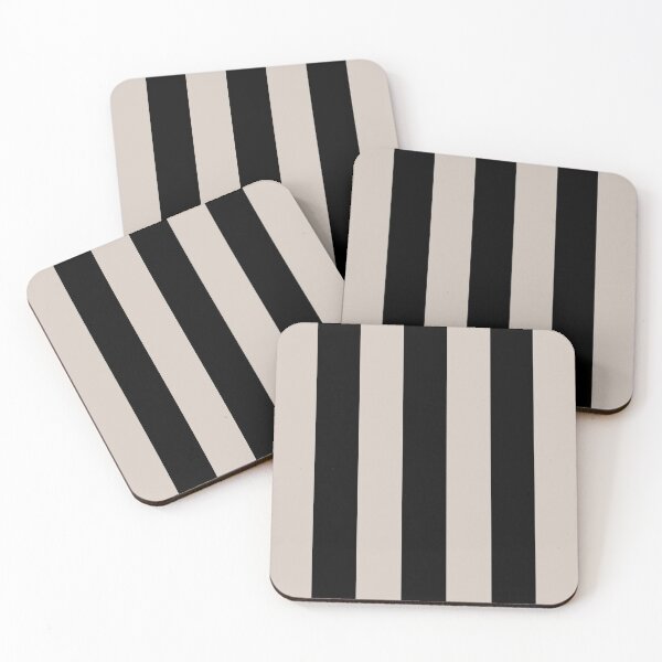 Item preview, Pastel Pink and Black Vertical Stripe Pattern Pairs 2022 Trending Color - Hue - Shade Pantone Perfectly Pale 13-0003 designed and sold by ColorOfTheYears.