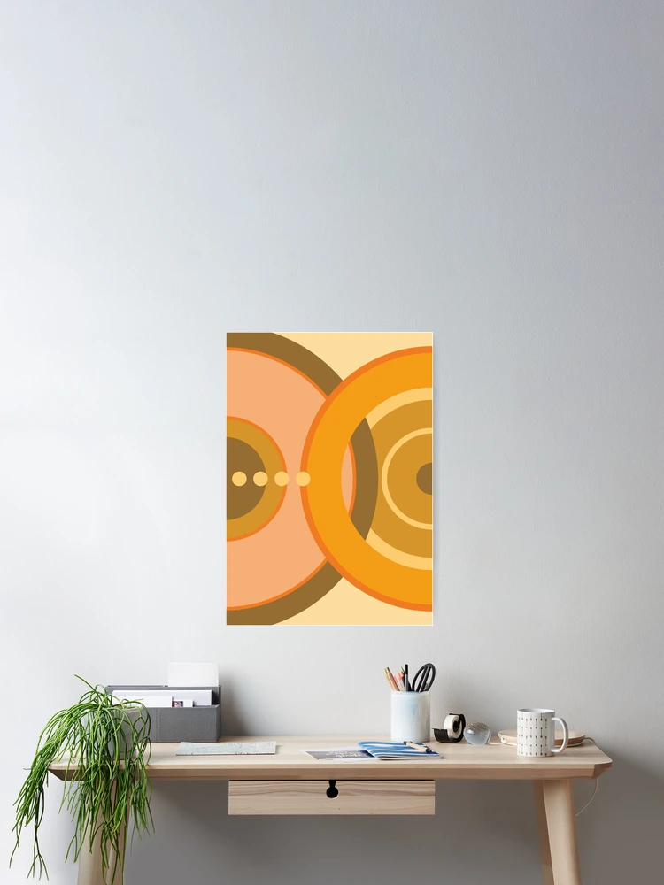 Thumbnail 2 of 3, Poster, Mod Rings - orange designed and sold by JRP Design.