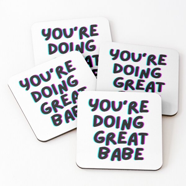 Item preview, you're doing great babe - typography with motivational quote  designed and sold by KIKAIA  The Label.