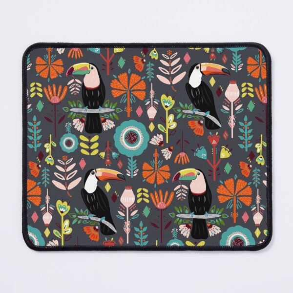 Item preview, Colorful Toucans On Grey designed and sold by TigaTiga.